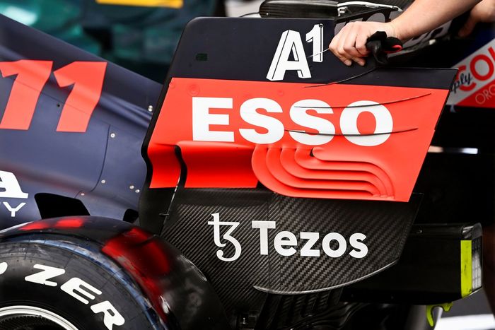 Detalle de la parte trasera del Red Bull Racing RB16B