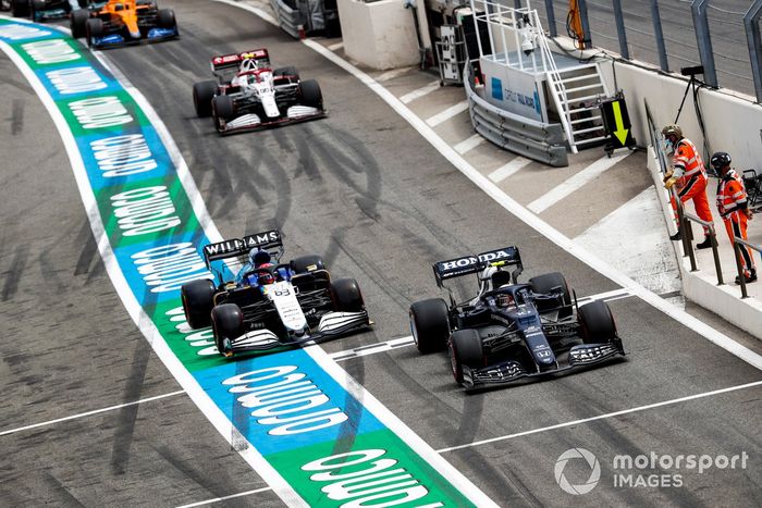 Pierre Gasly, AlphaTauri AT02, George Russell, Williams FW43B, Antonio Giovinazzi, Alfa Romeo Racing C41
