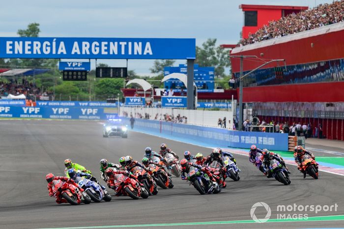 Marc Marquez, Ducati Team leads at the start