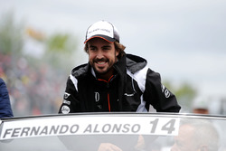 Fernando Alonso, McLaren op de rijdersparade