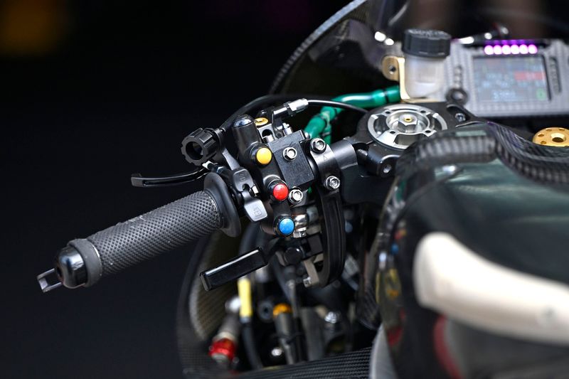 Le guidon de la Yamaha de Pramac Racing