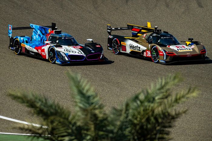 #15 BMW M Team WRT BMW M Hybrid V8: Raffaele Marciello, Kevin Magnussen, #38 Cadillac Hertz Team Jota Cadillac V-Series.R: Earl Bamber, Sebastien Bourdais, Jenson Button