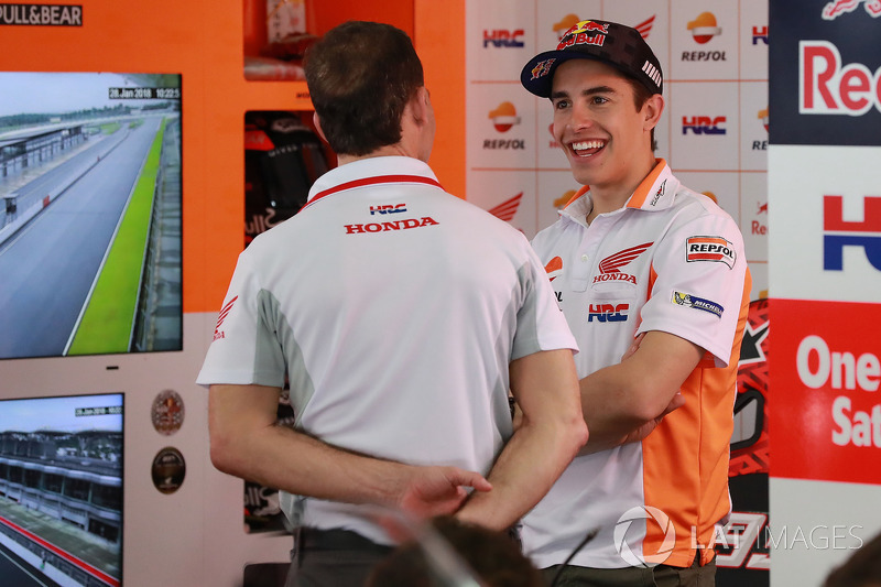 Marc Marquez, Repsol Honda Team, mit Alberto Puig