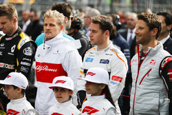 Nico Hulkenberg, Renault Sport F1 Team, Marcus Ericsson, Sauber, Charles Leclerc, Sauber, Romain Grosjean, Haas F1 Team