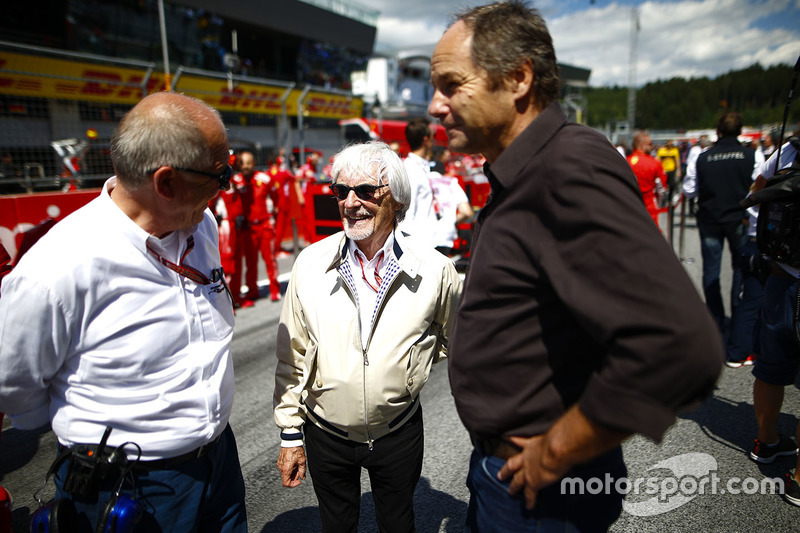 Bernie Ecclestone, Chairman Emiritus of Formula 1, and Gerhard Berger