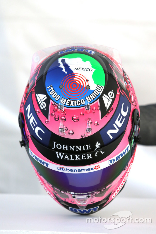 Capacete de Sergio Perez, Sahara Force India F1