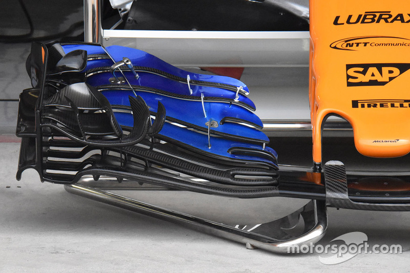 McLaren MCL33 voorvleugel detail