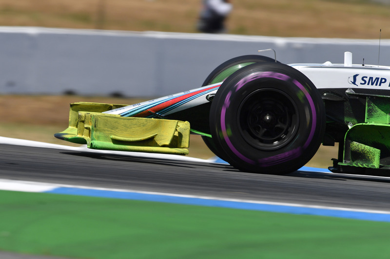 Lance Stroll, Williams FW41 with aero paint on front wing