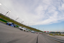 Martin Truex Jr., Furniture Row Racing, Toyota Camry Auto-Owners Insurance and Erik Jones, Joe Gibbs Racing, Toyota Camry Freightliner