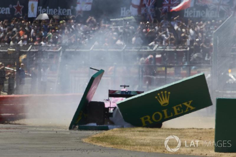 Sergio Perez, Force India VJM11, spint bij de start