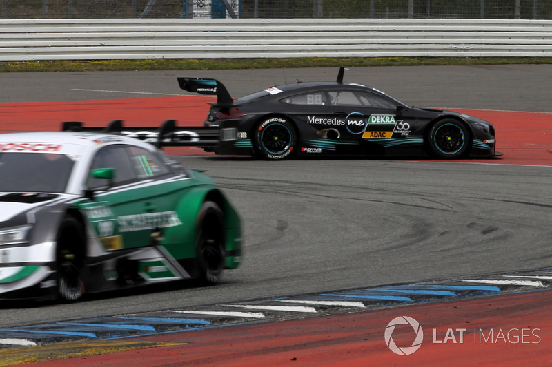 Edoardo Mortara, Mercedes-AMG Team HWA, Mercedes-AMG C63 DTM stopped on track