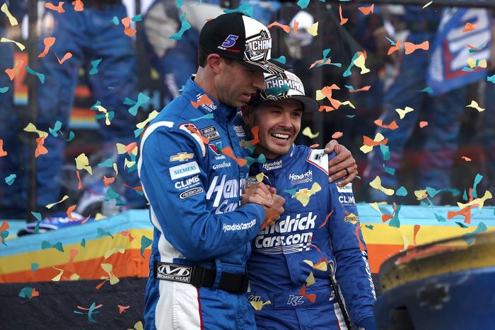 Crew chief Cliff Daniels, Kyle Larson, Hendrick Motorsports Chevrolet