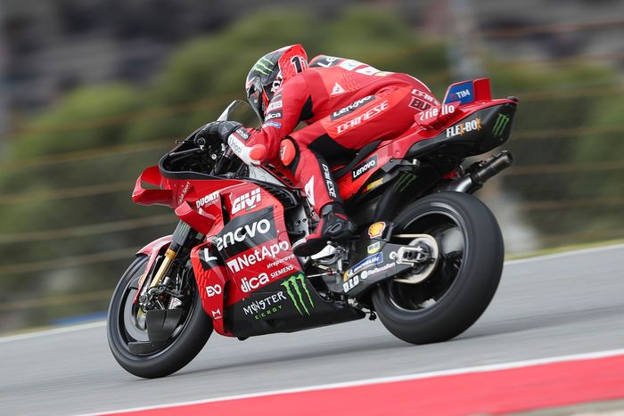 LAGOA, ALGARVE, PORTUGAL - NOVEMBER 07: Nicolo Bulega of Italy riding the Lenovo Ducati (11) during practice ahead of the MotoGP of Portugal at Autodromo do Algarve on November 07, 2025 in Lagoa, Algarve, Portugal. (Photo by Gold & Goose Photography/Getty