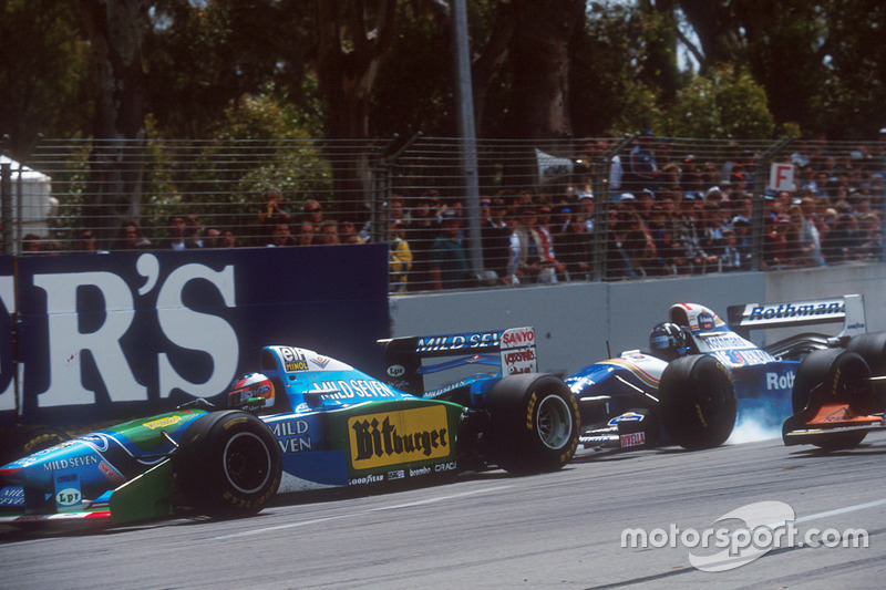 GP de Australia 1994, COLISIÓN Y PRIMER TÍTULO