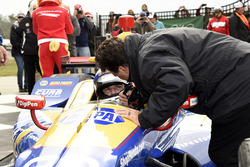 Yarış galibi Alexander Rossi, Curb Herta - Andretti Autosport Honda ve Michael Andretti