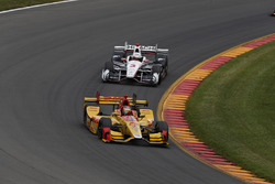 Ryan Hunter-Reay, Andretti Autosport Honda, Helio Castroneves, Team Penske Chevrolet