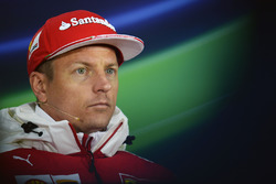 Kimi Raikkonen, Ferrari en la Conferencia de prensa FIA