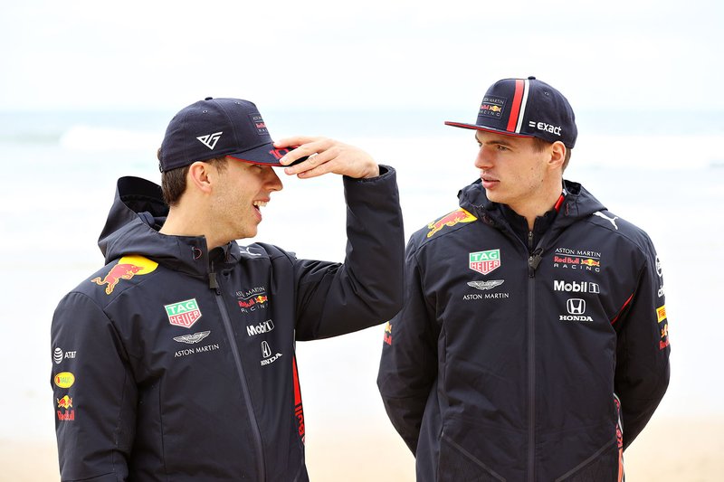 Max Verstappen, Red Bull Racing and Pierre Gasly, Red Bull Racing