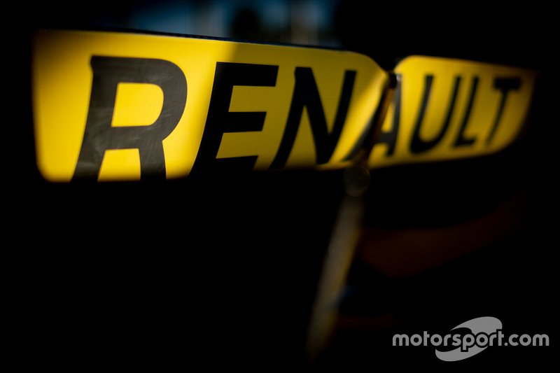 Le logo Renault sur la Renault F1 Team R.S.19