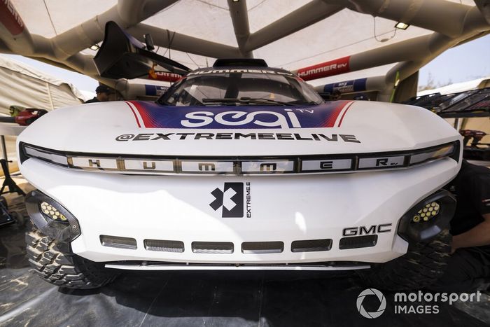Andretti United Extreme E Hummer Odyssey 21 en el garaje