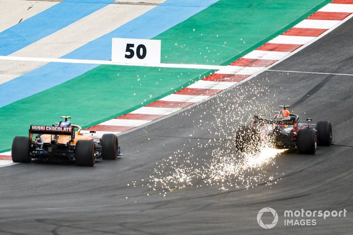 Max Verstappen, Red Bull Racing RB16, Lando Norris, McLaren MCL35