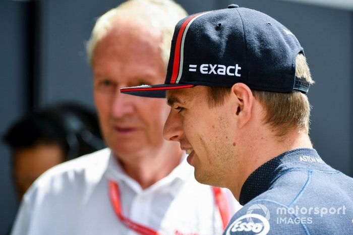 Max Verstappen, Red Bull Racing, y Helmut Marko, Red Bull Racing