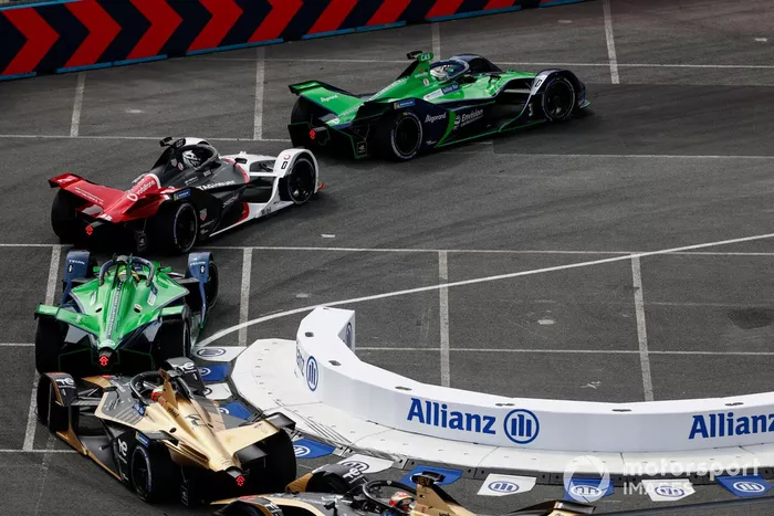Nick Cassidy, Envision Racing, Audi e-tron FE07, Andre Lotterer, Porsche, Porsche 99X Electric, Robin Frijns, Envision Racing, Audi e-tron FE07, Antonio Felix da Costa, DS Techeetah, DS E-Tense FE21 