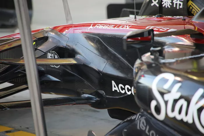 Detalle técnico del Alfa Romeo C43 