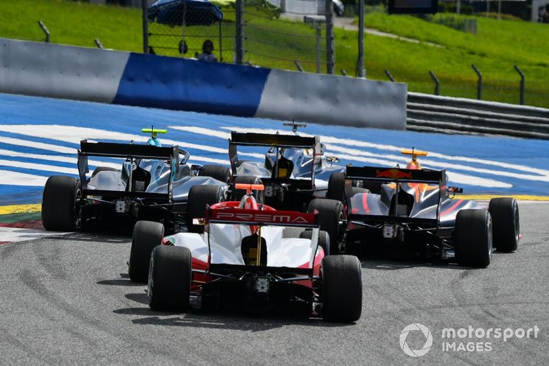 Jake Hughes, HWA Racelab, Liam Lawson, HITECH GRAND PRIX y Logan Sargeant, Prema Racing 