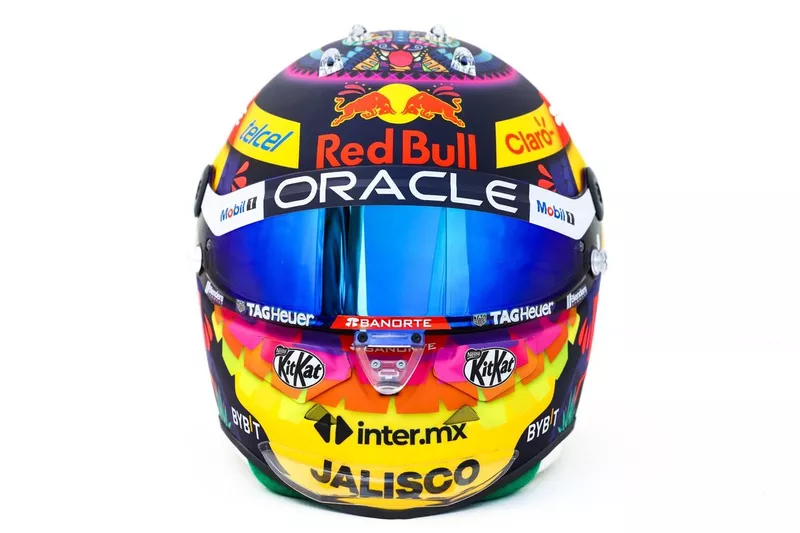Casco de Sergio Perez, Red Bull Racing , GP de México