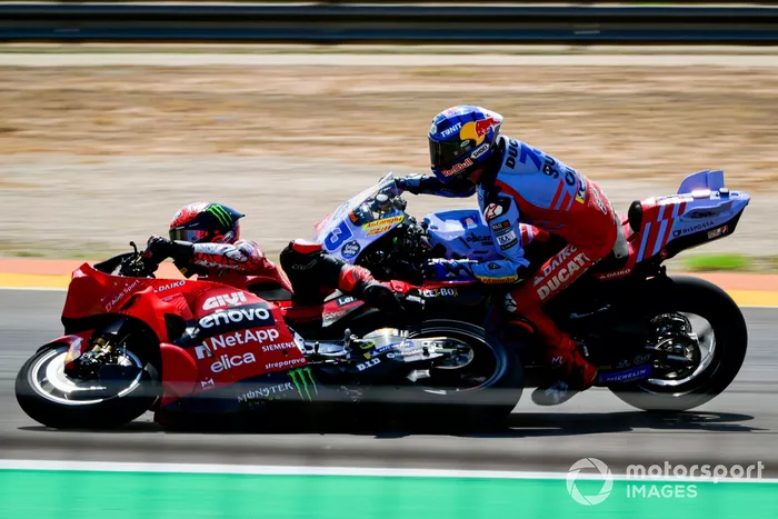 Francesco Bagnaia, Ducati Team, Alex Marquez, Gresini Racing crash.