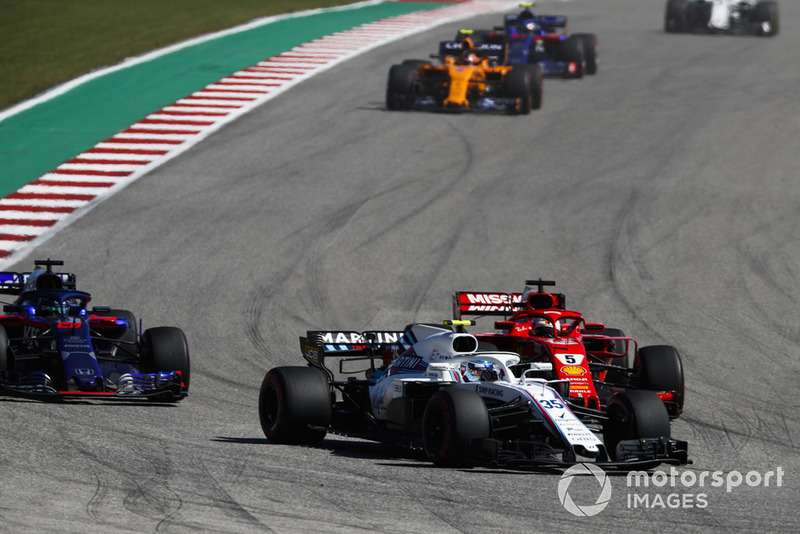 Сергій Сироткін, Williams FW41, попереду суперників
