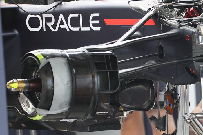 Detalle del tambor de freno delantero del Red Bull Racing RB16B