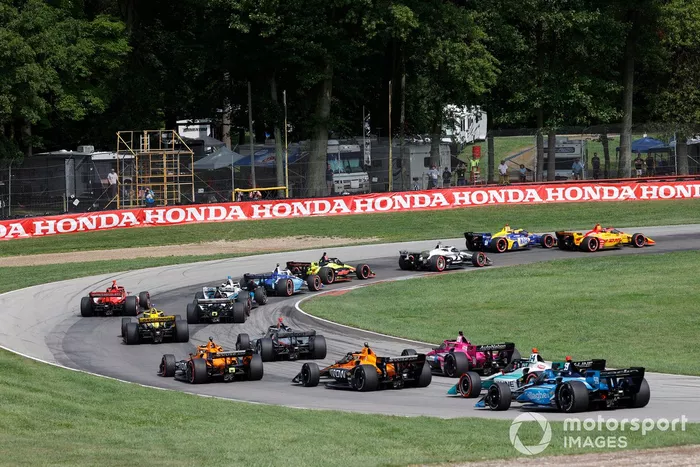Ryan Hunter-Reay, Andretti Autosport Honda, Alexander Rossi, Andretti Autosport Honda, inicio