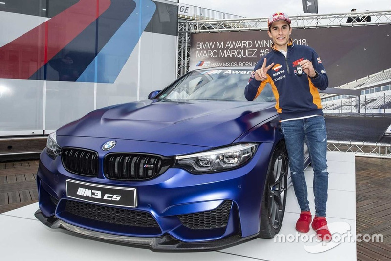 Marc Marquez et sa BMW M3 CS remportée grâce au BMW M Award