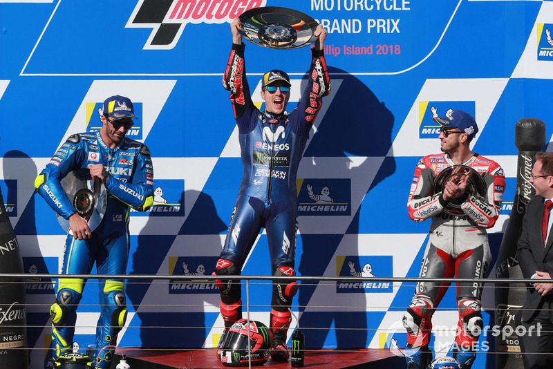 Podium pertama, Maverick Viñales, Yamaha Factory Racing