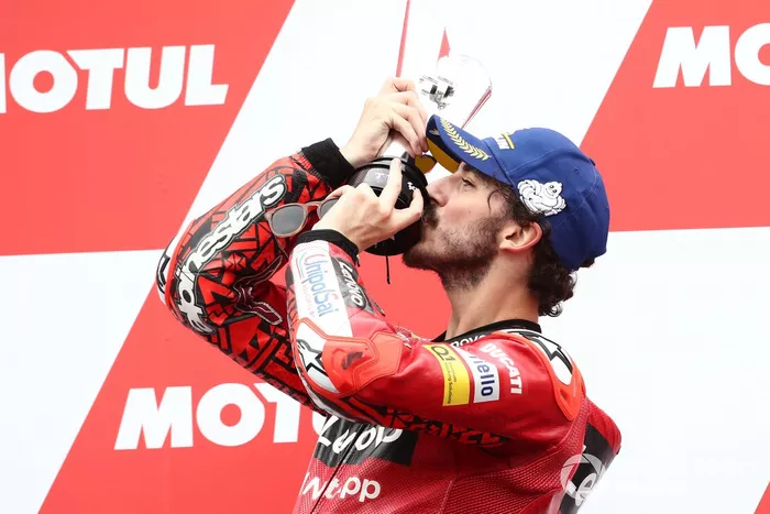 Podio: ganador Francesco Bagnaia, Ducati Team
