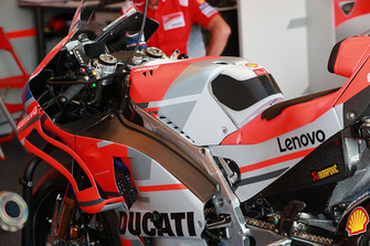 Vue détaillée de la moto d'Andrea Dovizioso, Ducati Team