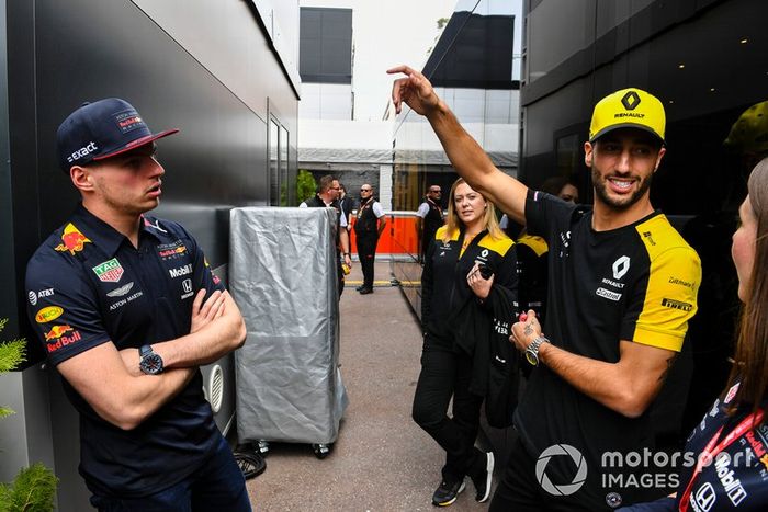 Max Verstappen, Red Bull Racing e Daniel Ricciardo, Renault F1 Team 
