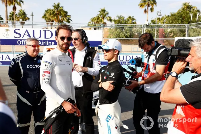 Jean-Eric Vergne, DS Techeetah, Nyck De Vries, Mercedes Benz EQ, in griglia di partenza