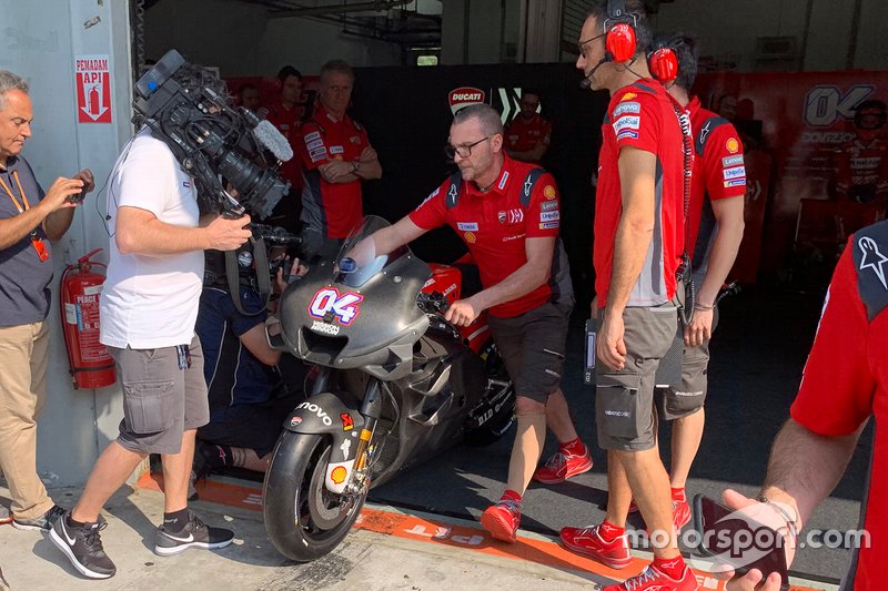 Andrea Dovizioso, Ducati Team, con la nuova carena