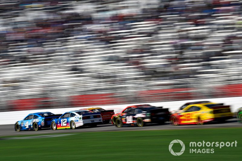 Ryan Blaney, Team Penske, Ford Mustang, Kevin Harvick, Stewart-Haas Racing, Ford Mustang Busch Beer, Clint Bowyer, Stewart-Haas Racing, Ford Mustang Haas Automation, Joey Logano, Team Penske, Ford Mustang Shell Pennzoil