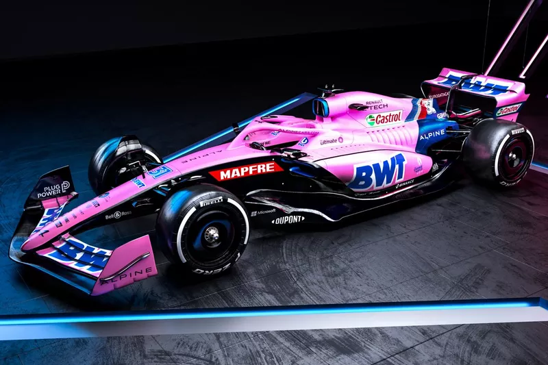 L'Alpine A522 avec la livrée rose