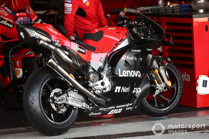 La moto Ducati de MotoGP