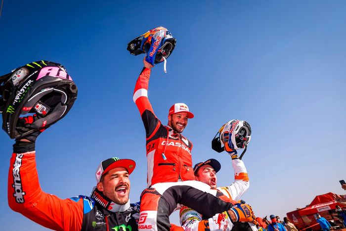 #3 Gasgas Factory Racing: Sam Sunderland, #7 Monster Energy Honda Team 2022: Pablo Quintanilla, #52 Red Bull KTM Factory Racing: Matthias Walkner