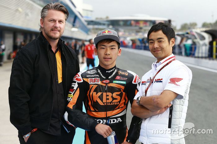 Johan Stigefelt, teammanager SIC Racing Team, Ayumu Sasaki, SIC Racing Team, Hiroshi Aoyama