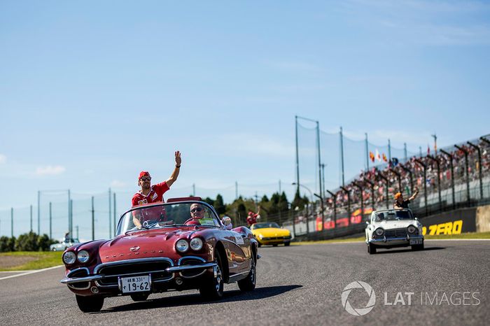 Sebastian Vettel, Ferrari en el desfile de pilotos