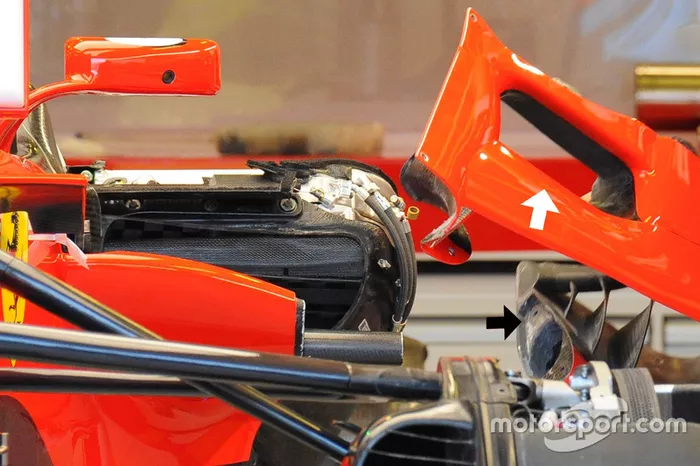 Ferrari SF70H sidepod opening