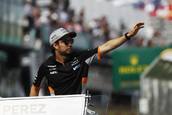 Sergio Perez, Force India, in the drivers parade