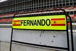 Pit board para Fernando Alonso, McLaren
